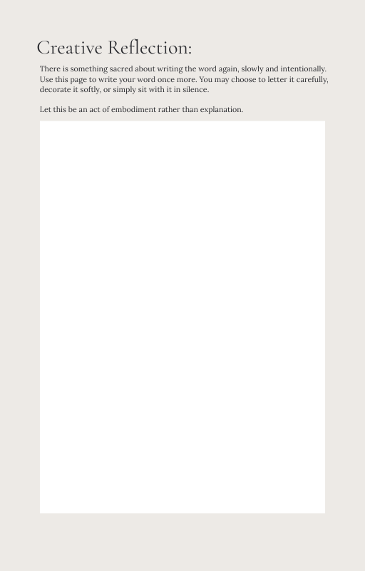 Faith in Bloom: Word of the Year Guide